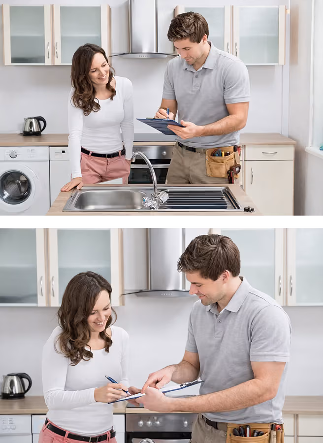 Professional drainage installation team on site